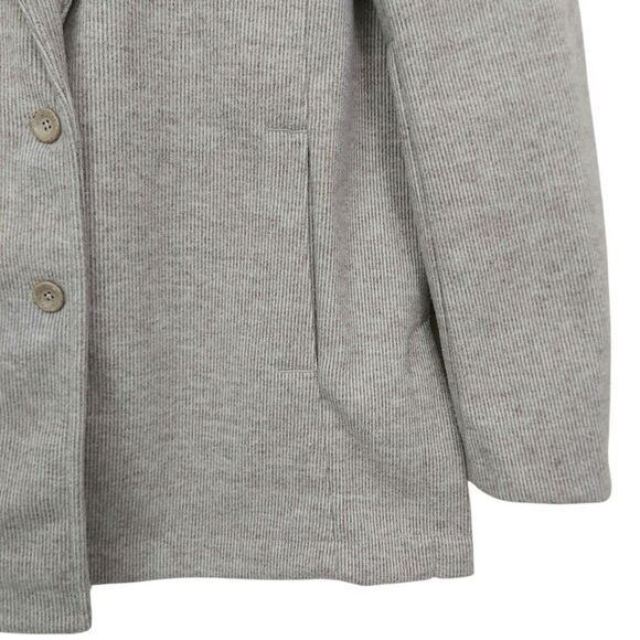 Anthropologie Pilcro Blazer Jacket Womens Large Brown Button Pinstripe Academy - Picture 4 of 13